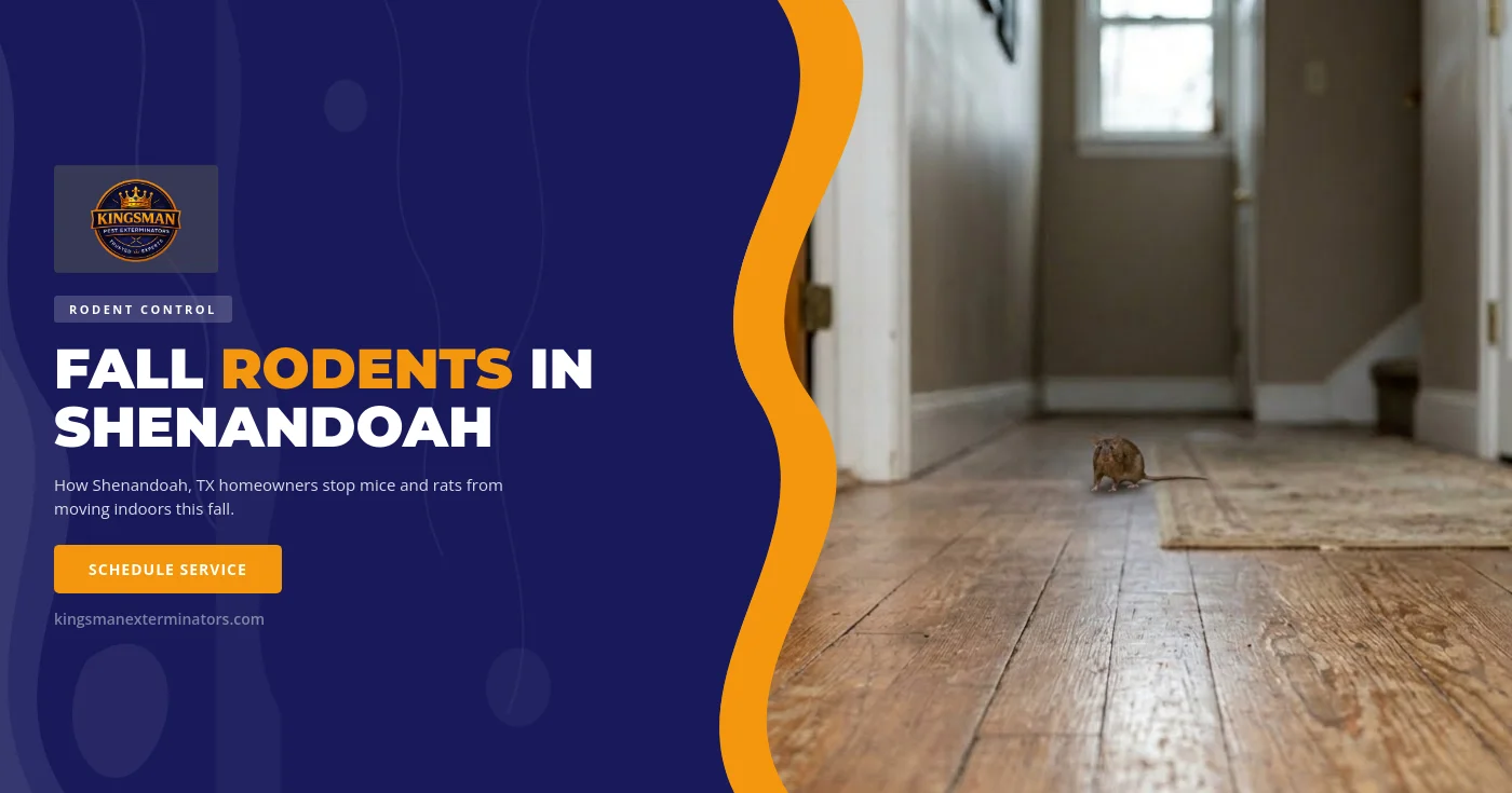 Fall rodent control and attic exclusion for Shenandoah TX homes - Kingsman Pest Exterminators