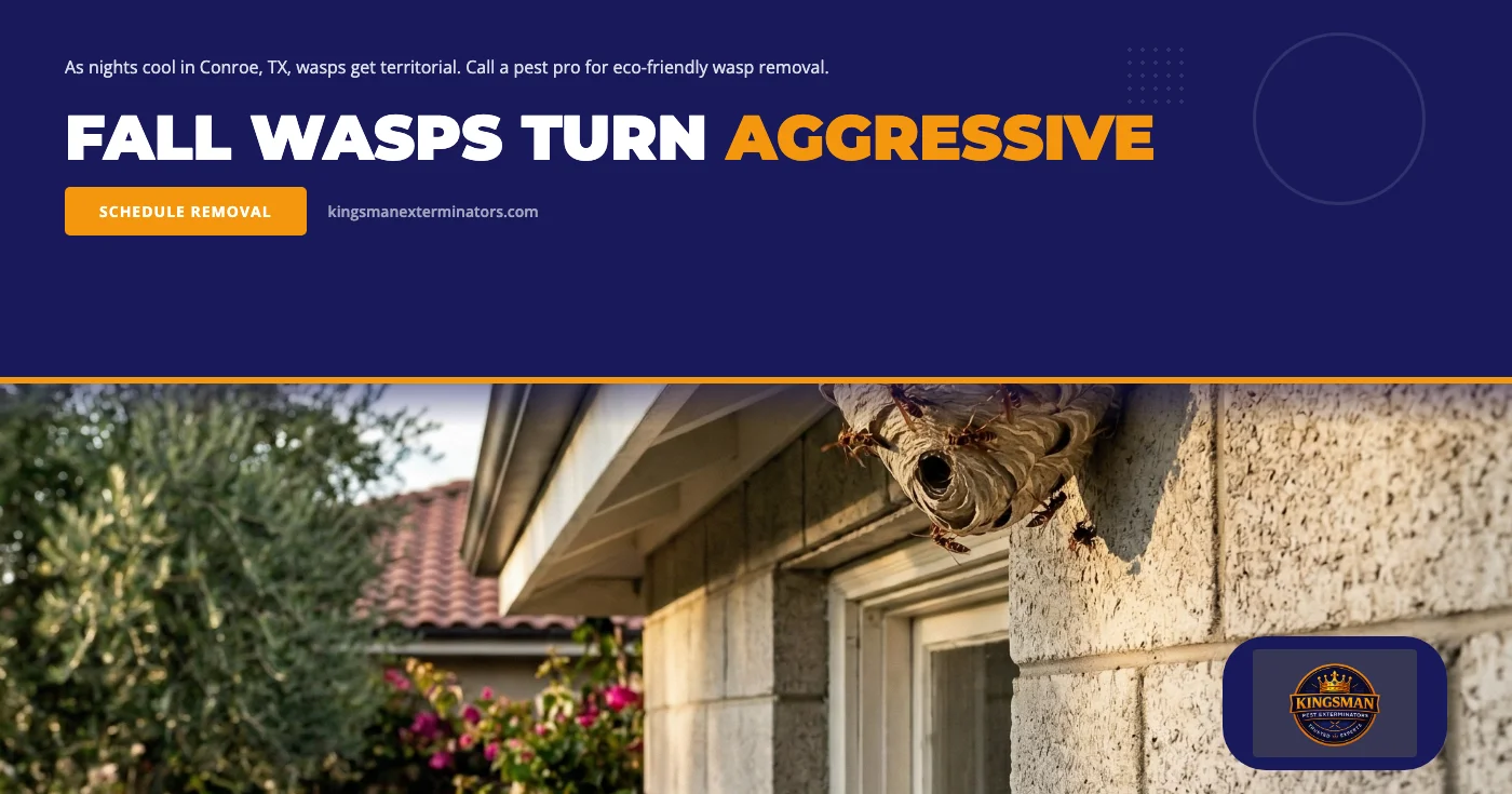 Why Fall Makes Wasps More Aggressive in Conroe, TX — and When to Call a Professional